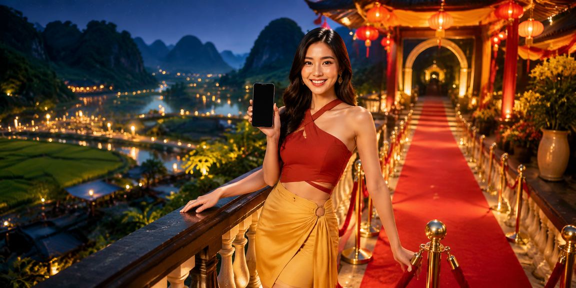 Người dùng trải nghiệm casino và cá cược trên điện thoại di động tại lễ hội Ninh Bình